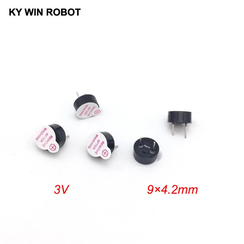 

[ electronic diy kit ] New Ultra-thin 3V active buzzer Electromagnetic 9*4.2MM 0942 (SOT plastic tube length acoustic )(5 pieces