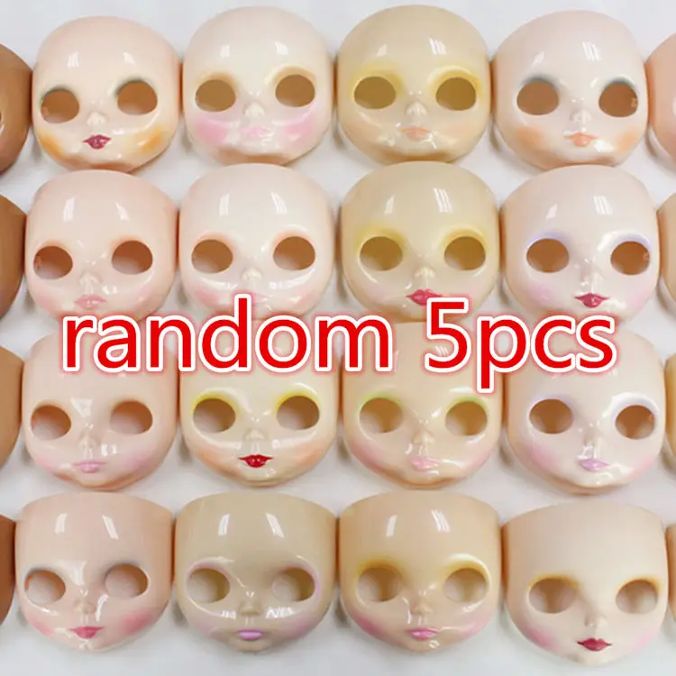 random 5pcs Blyth кукла Лицевая панель DIY 5 шт. в том числе Лицевая панель, бэкплейт и винты для пользовательской куклы - Цвет: random 5pcs