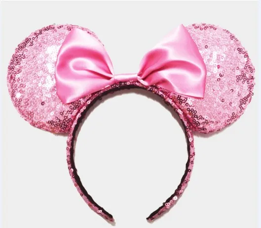 С блестками и повязка на голову с бантом Прекрасный Микки уши ободок бабочкой