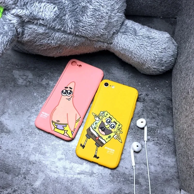 Мультяшный 360 Полный корпус защитный чехол для телефона Iphone 6 6s 7 8 Plus xs max xr задняя