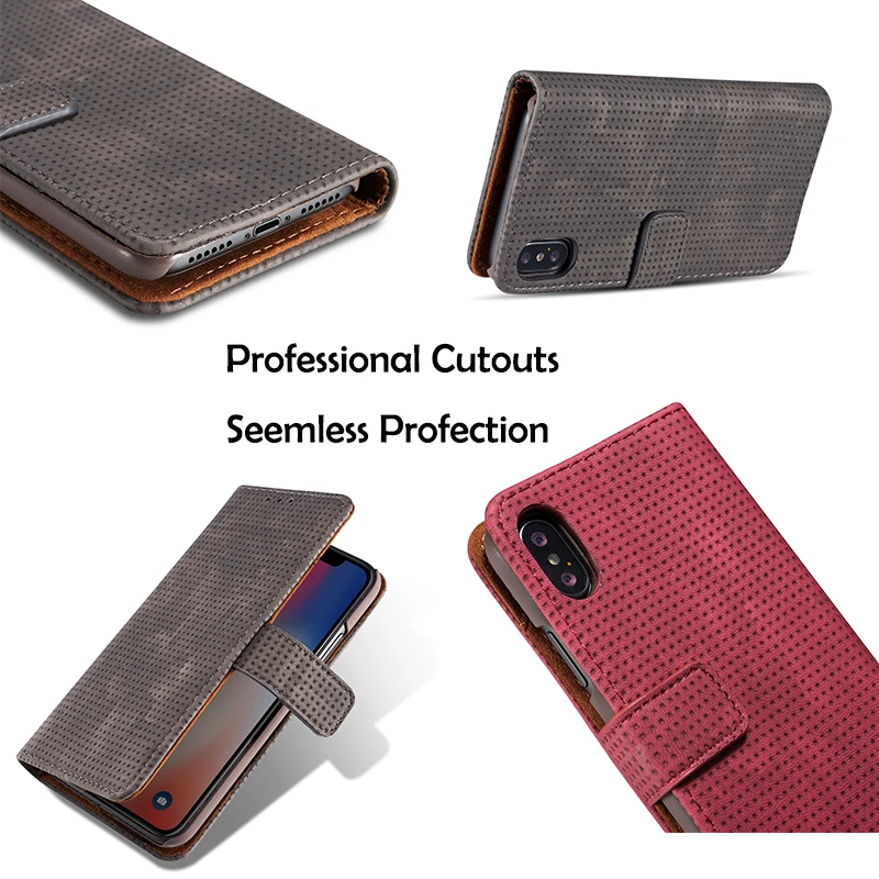 Чехол портмоне с откидной крышкой чехол для iPhone X Case кожаный магнитный Роскошный