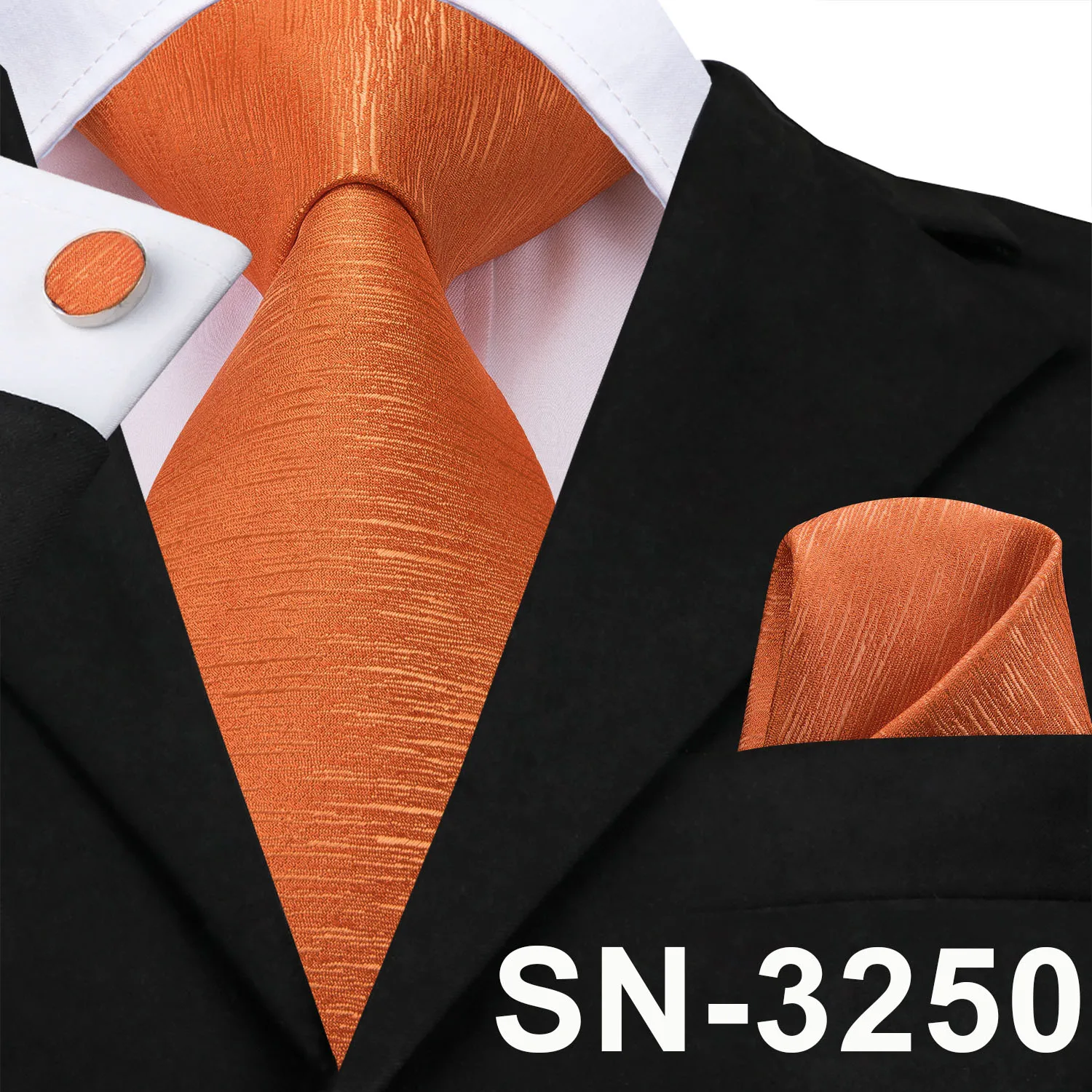 SN-3250 Hi-Tie роскошные шелковые галстуки с рисунком Пейсли Набор Синий Черный Серый шеи носить галстук платок Набор Запонок Модные мужские галстуки - Цвет: SN-3250