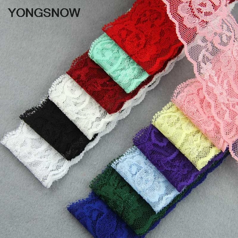 5 см широкая эластичная кружевная отделка ткань лента ручной работы аксессуары