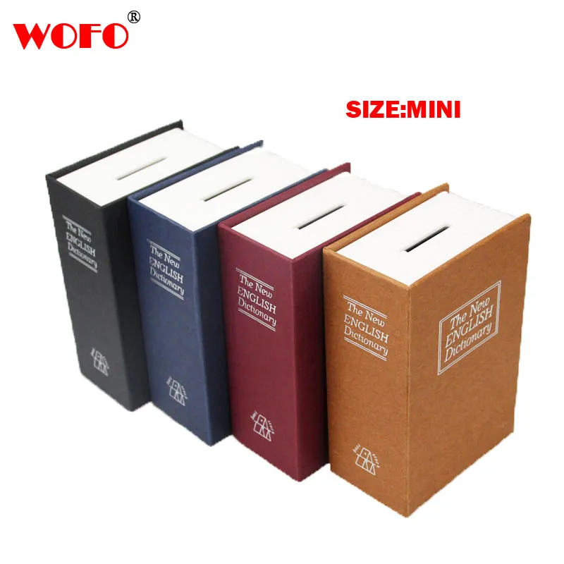 WOFO Металл Мини наличные Secure скрытая английский словарь копилка для хранения