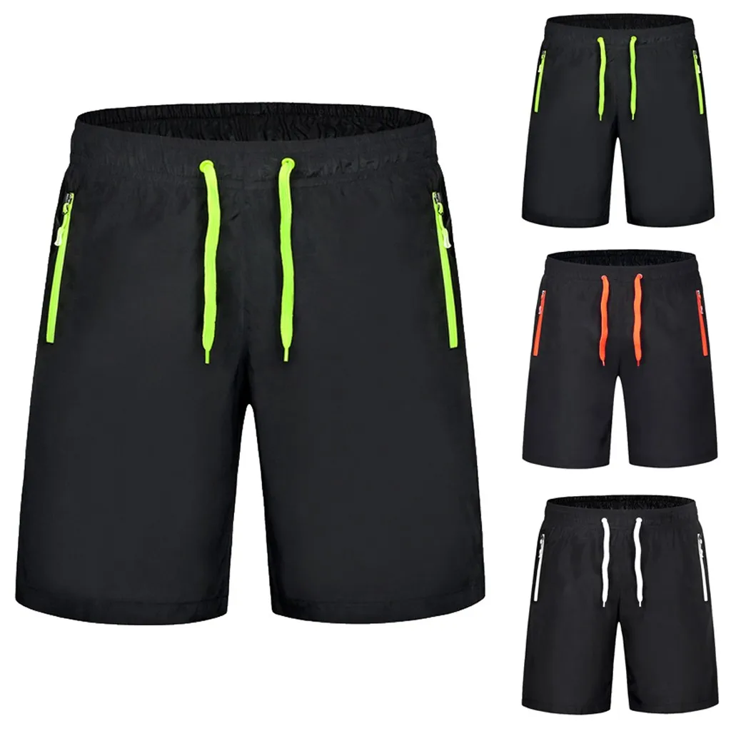 Мужские Гавайские плавки с эластичной резинкой карманами на молнии