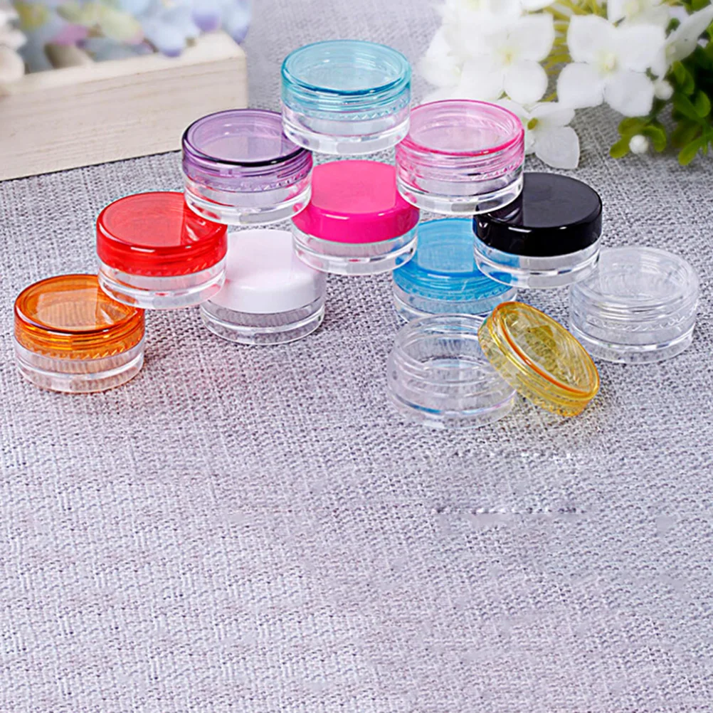 Transparent Plastic Cosmetic Empty Jar 10Pcs/Set 5g Nail Art Bead Storage Container Round Bottle Pot Box Makeup Tools | Красота и