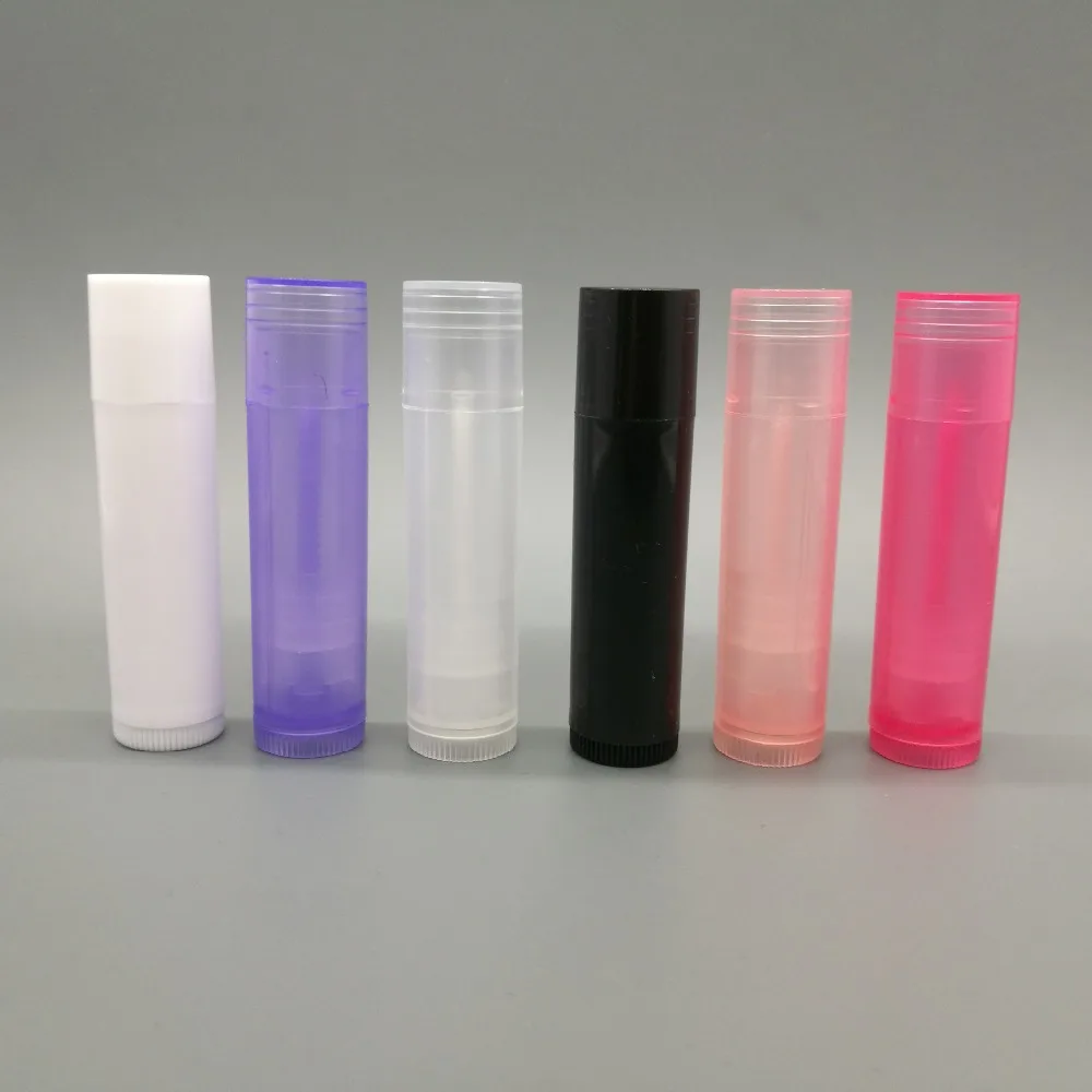 Freeship 6pcs/lot 5g 5ml cosmetic empty Plastic PP round chapstick lip gloss lipstick balm tube with lids container | Красота и