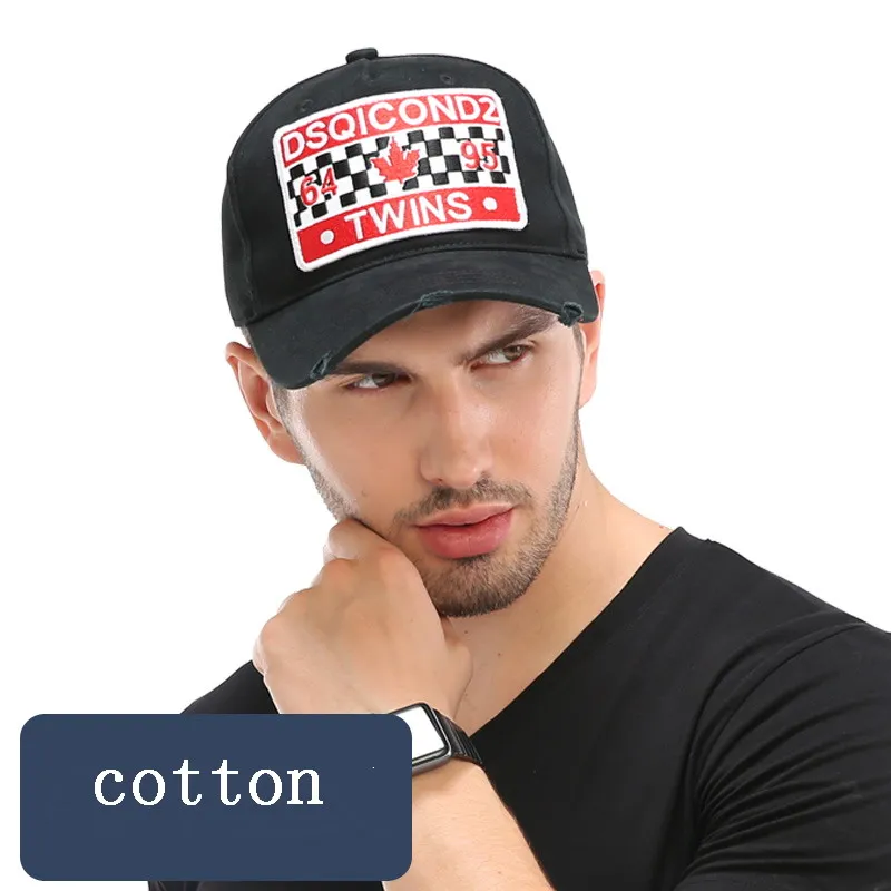 Новая однотонная бейсболка DSQICOND2 Мужская кепка мужская Bone Masculino с аппликацией