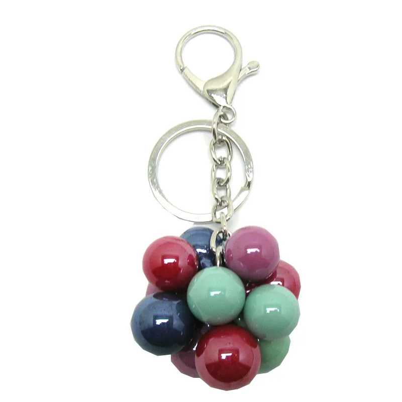Dandie 2018 New Fashionable Handmade Accessory With Colorful Acrylic Beads Design Keychain Jewelry Bag Charm | Украшения и