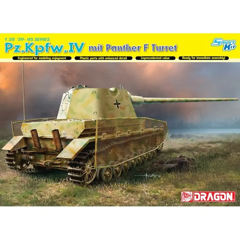 DRAGON 6824 1/35 Pz. Kpfw. IV mit Panther F набор моделей с револьвером|Наборы для сборки моделей| |