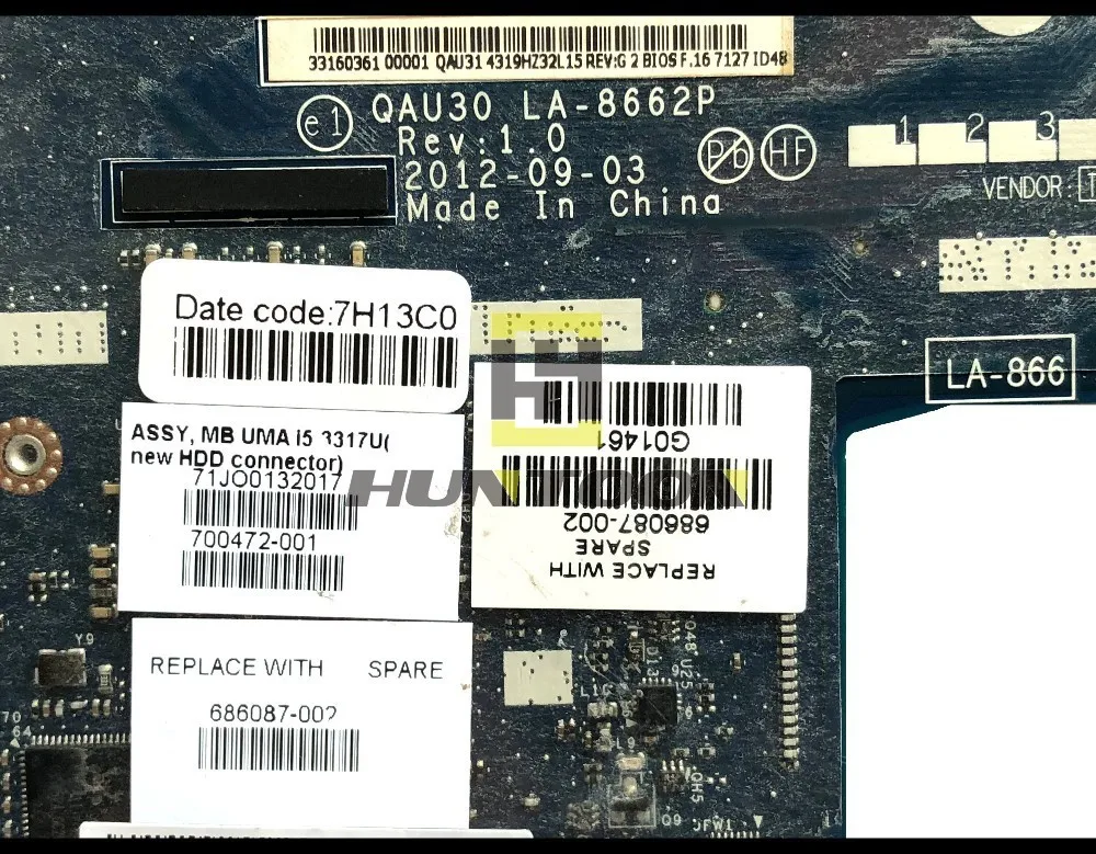 Высокое качество 686087 002 для HP Envy4 Envy 6 Series Материнская плата ноутбука 001 QAU30 LA 8662P SR0N8