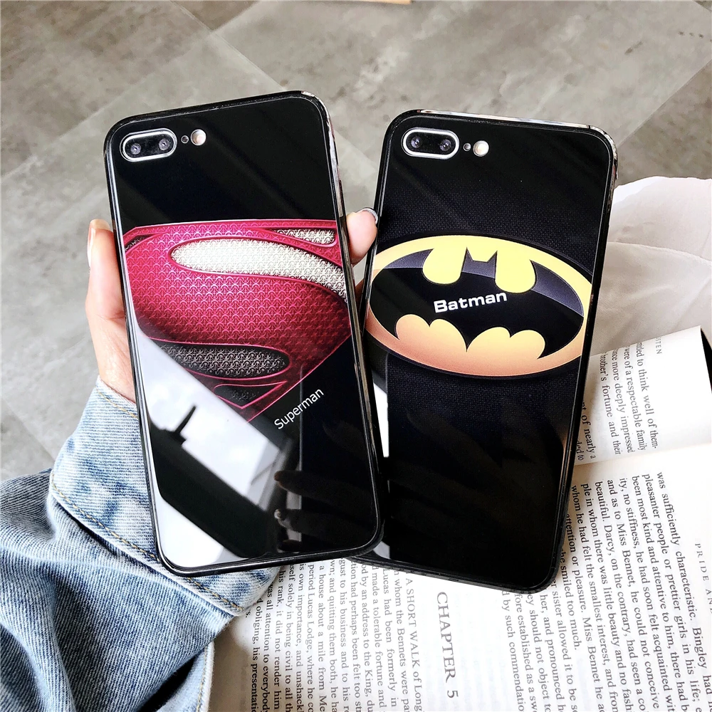 Marvel Мстители супер герой Бэтмен Капитан Америка чехол для iPhone 7 Plus 8 6 X XS MAX XR Цвет