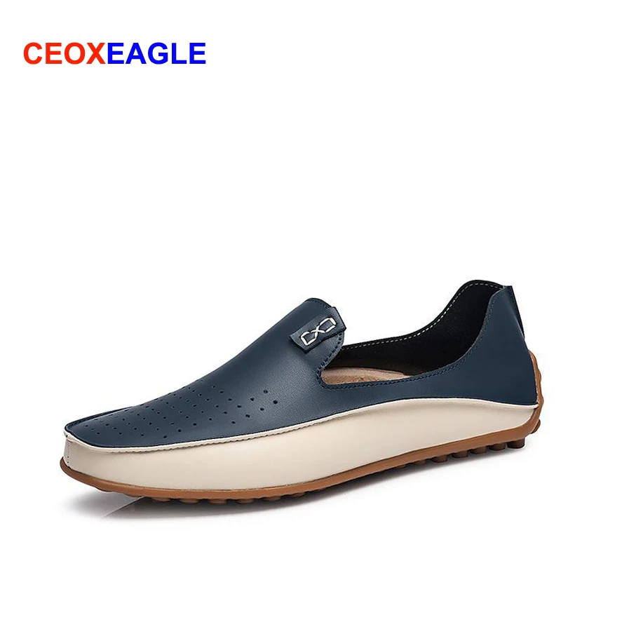 CEOXEAGLE/брендовые модные мягкие мокасины; сезон весна-лето; мужские лоферы; Высококачественная обувь из спилка; мужская обувь на плоской подошве; обувь Gommino для вождения