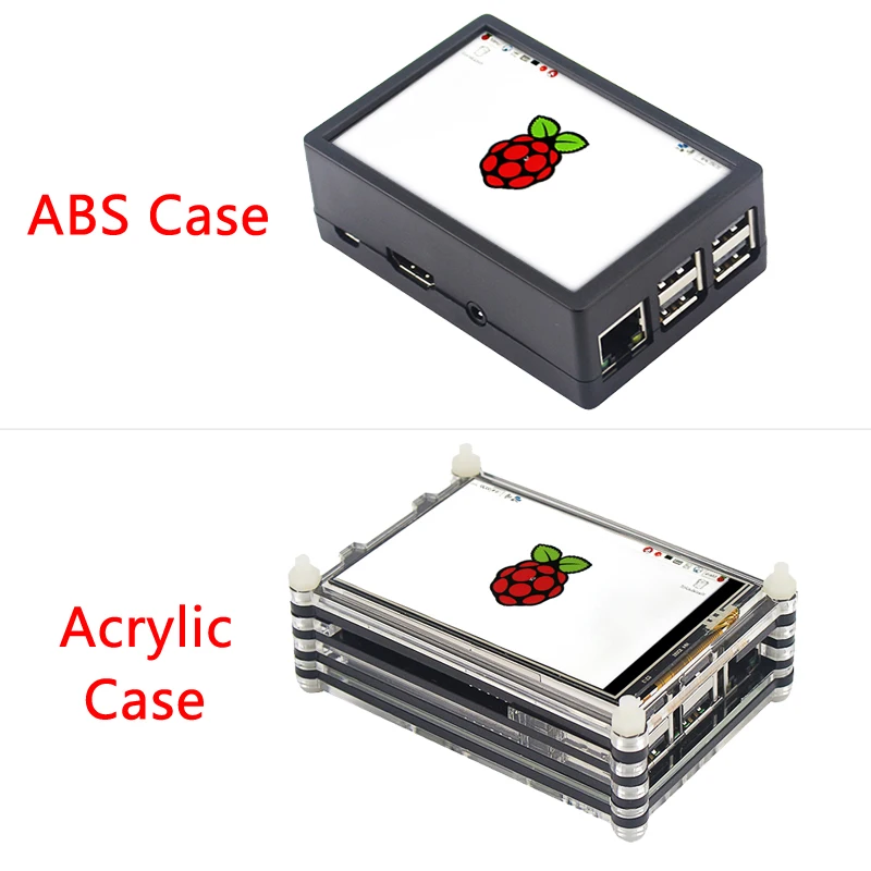 Raspberry Pi 3 Model B Plus с Wi-Fi и Bluetooth+ сенсорный экран 3,5 дюйма+ адаптер питания+ чехол+ теплоотвод для Pi 3 B Plus 3B