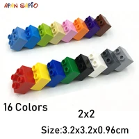 big size building blocks thick 2x2 dot 6pcslot 16color educational figures brick toys for children compatible with brands
