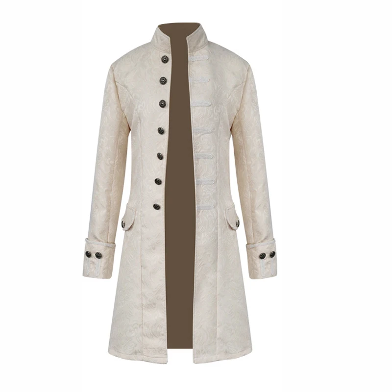 Mens Brocade Jacket Gothic Steampunk Vintage Victorian Overcoat Male | Мужская одежда