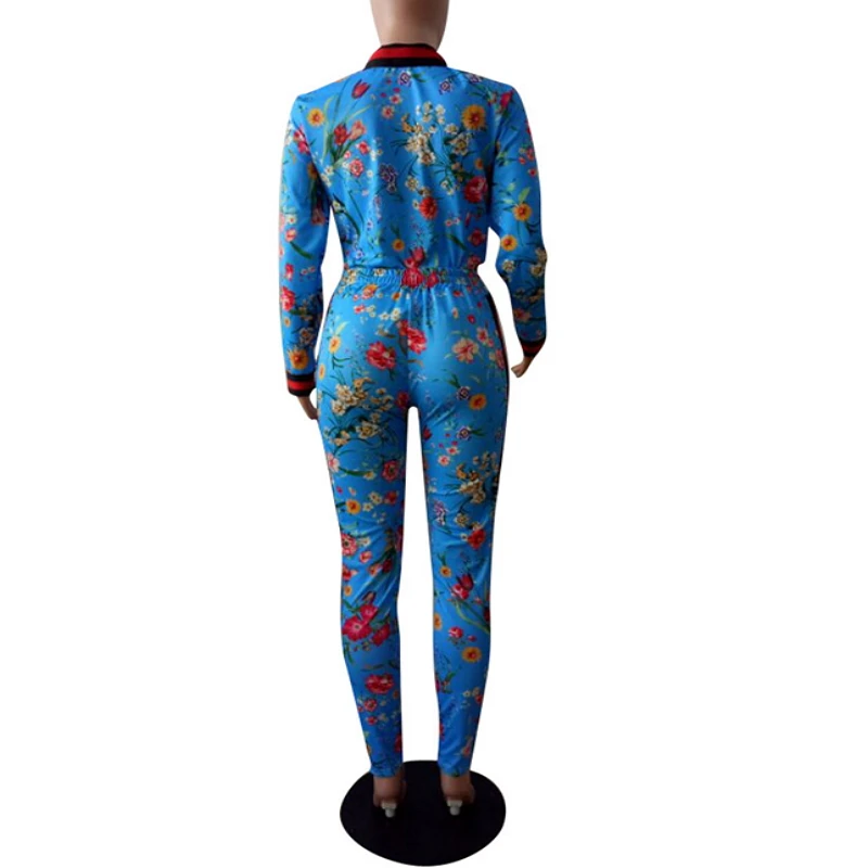 2018 осень Цветочный принт Комбинезоны для девочек из двух частей костюм Для