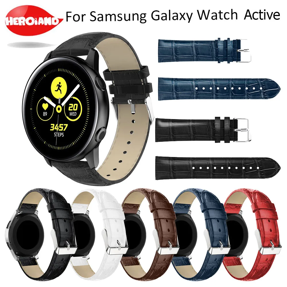 22 мм ремешок для часов Samsung Galaxy Watch Active 46 смарт браслет кожаный Замена запястья