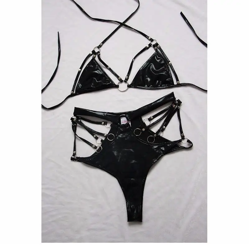 Из искусственной кожи эротическое готическое Фетиш Нижнее белье взрослых