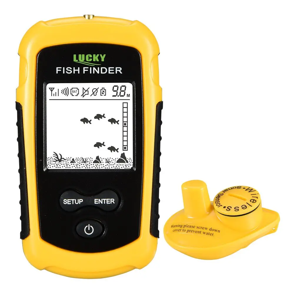 LUCKY FF1108-1 Portable Fish Finder Ice Fishing Sonar Sounder Alarm Transducer Fishfinder 0.7-100m Fishing Echo Sounder 2