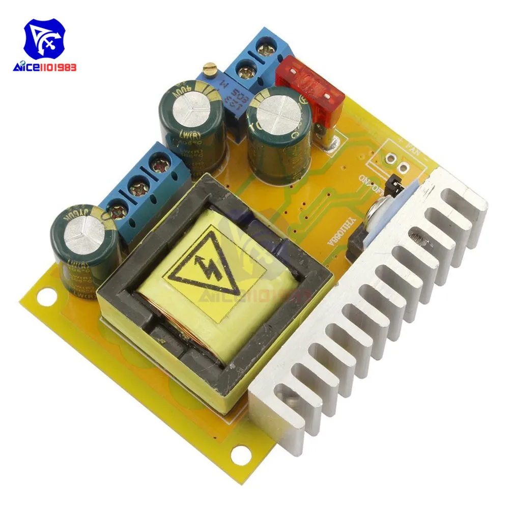 High Voltage DC-DC Boost Converter 8V-32V to ±5V-390V Adjustable ZVS Capacitor Charging Power Supply Module