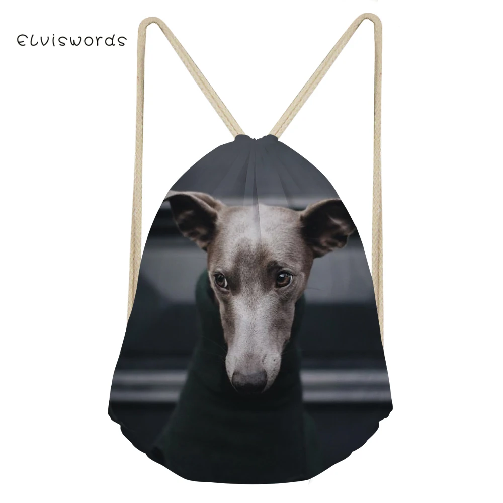 Женский рюкзак ELVISWORDS милый с рисунком собаки повседневный кулиской для