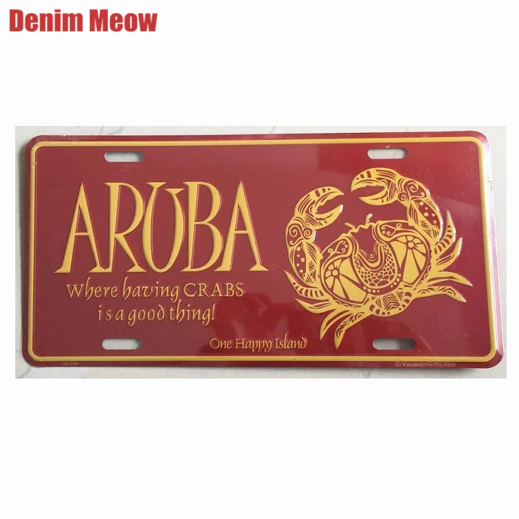 I LOVE ARUBA табличка винтажные металлические жестяные знаки автомобильный бар кафе