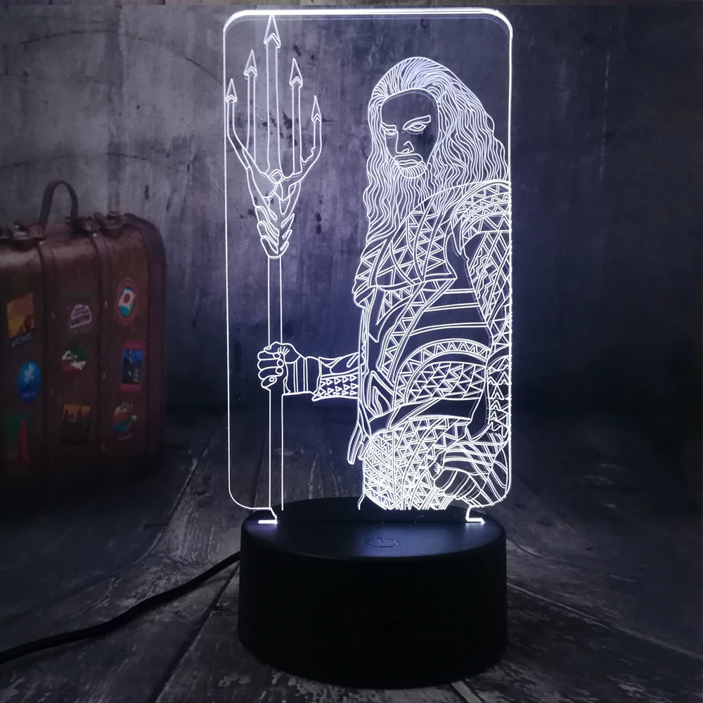 Новые классные DC Аквамен океан 3D светодиодный ночной Светильник детские игрушки