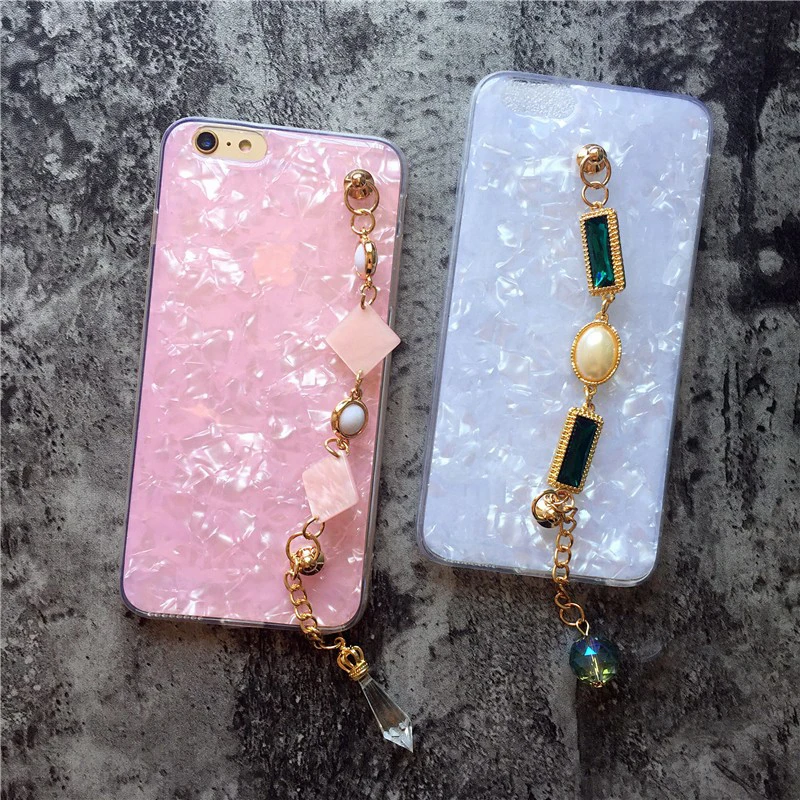 Особенный Модный чехол с бриллиантовой цепочкой браслет кристаллами и кисточкой