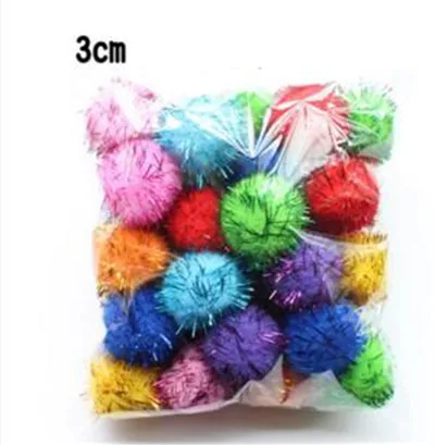 3cm Glitter 20g Блестящие помпоны 15/20/25/30 мм пушистой плюшевой ткани ремесла Сделай Сам Pom Poms мяч меховым помпоном, головные уборы для ручной работы аксессуары DIY рукоделия 20g - Цвет: 3cm Glitter 20g
