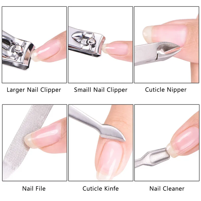 BeautyBigBang Nail Art Manicure Set Kit 9PCS Vintage Stainless Steel Nail Clipper Nipper Cutter Scissor Tweezers Nail Art Tools