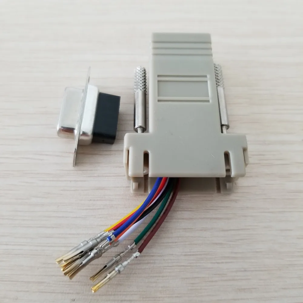 1 шт. RJ45 Female to DB9 RS232 COM Port Модульный адаптер удлинитель | Компьютеры и офис