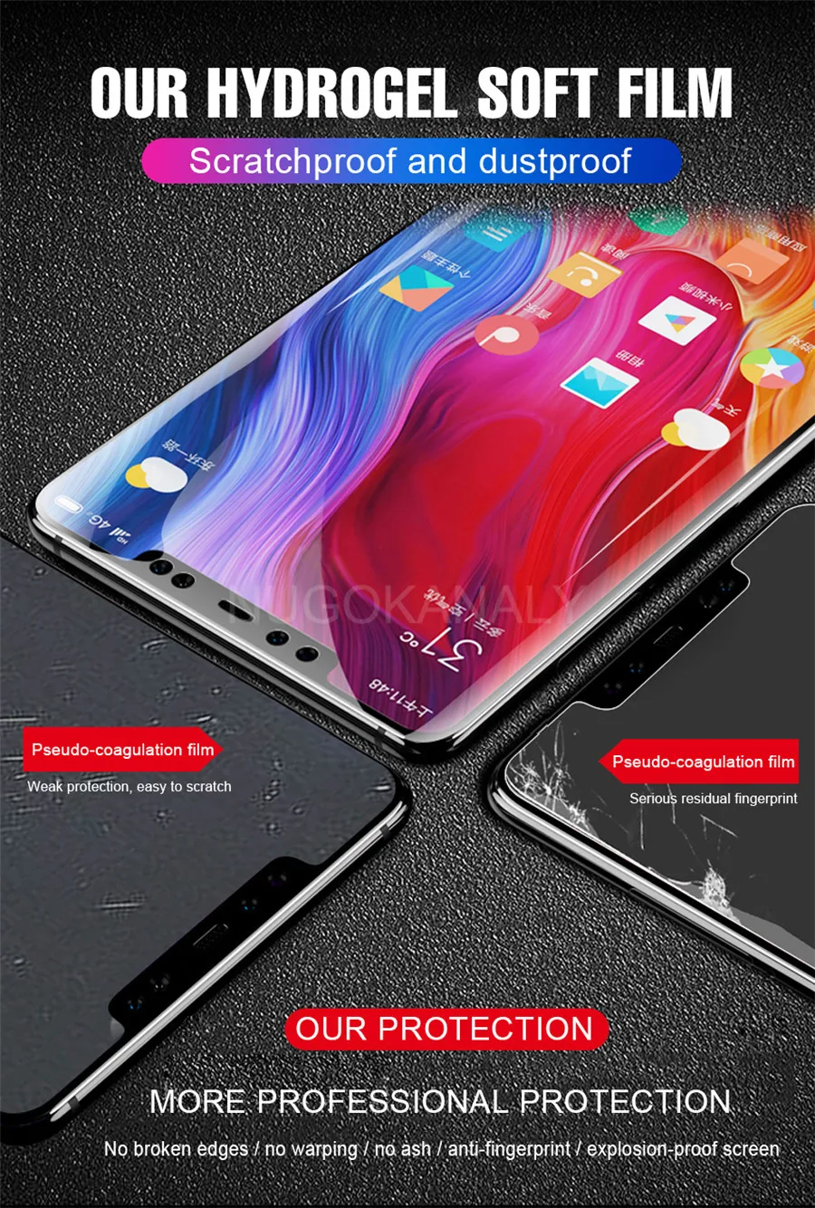 Гидрогелевая мягкая пленка 3D полное покрытие экрана протектор для Xiaomi mi A2 Lite 6X Pocophone F1 9 8 SE mi x3 ультра тонкая прозрачная пленка