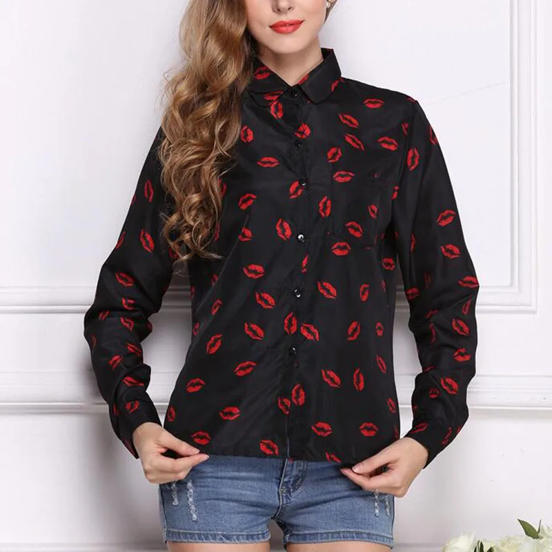 2019 модная женская шифоновая рубашка с воротником-стойкой пикантные дизайнерские