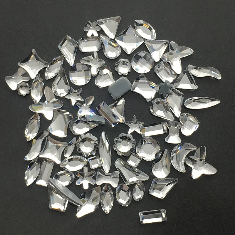Стразы с кристаллами разных форм стразы горячей фиксацией со стеклянными