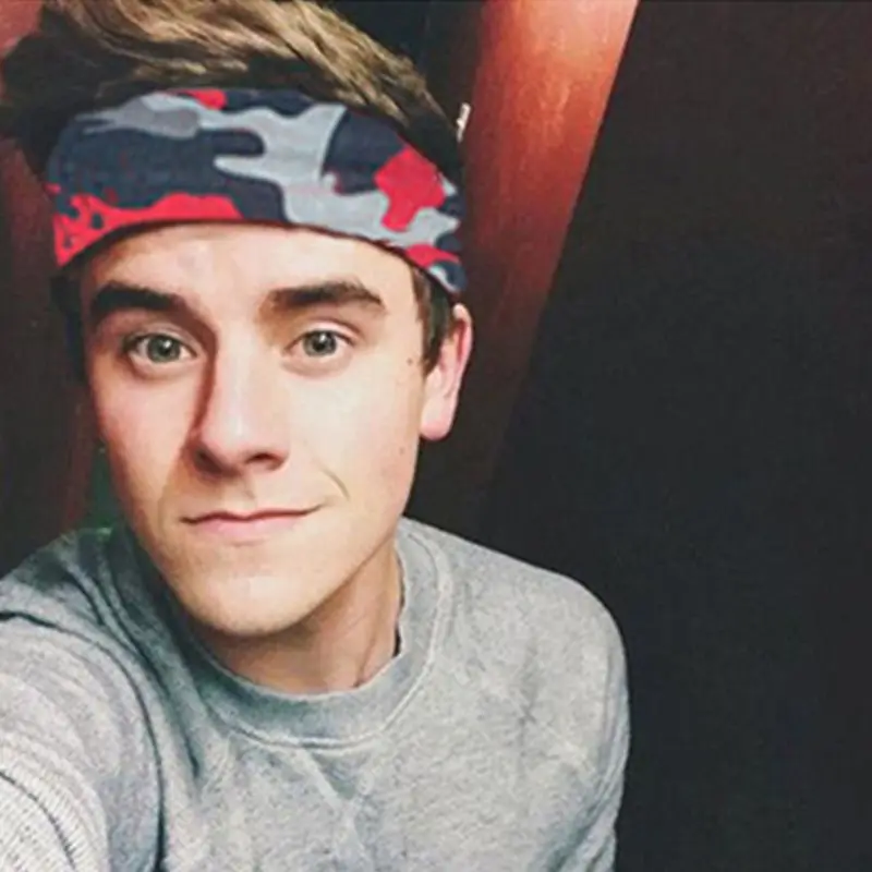 Мужская и женская спортивная хлопковая эластичная широкая повязка на голову