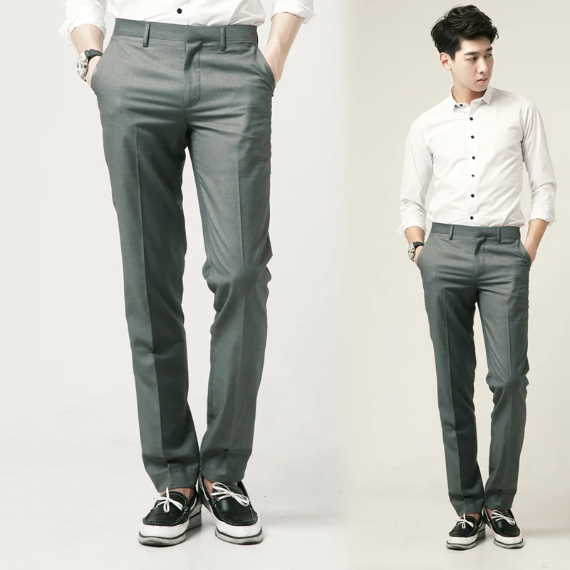 Free shipping! 2014 Spring/Autumn must-have Regular suit pants classic gray casual/bussiness wedding for Groom and bestman | Мужская