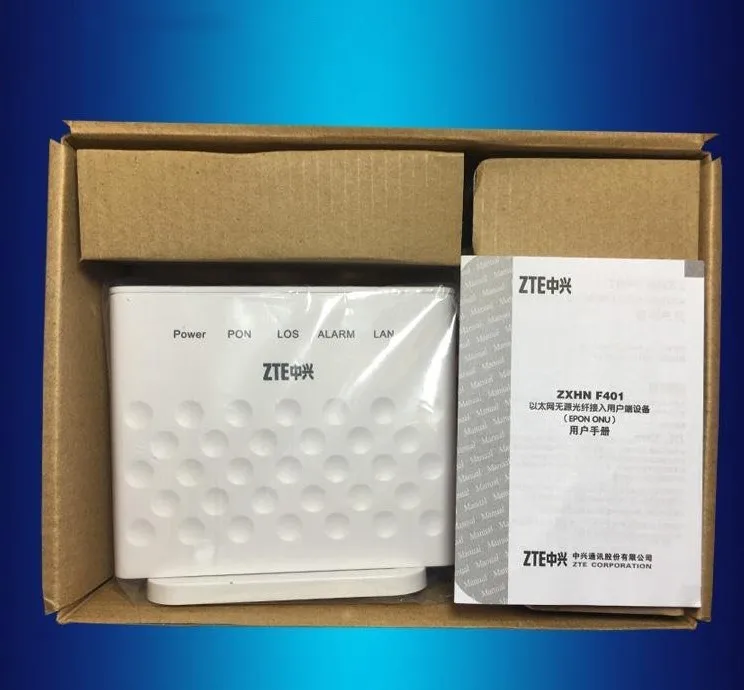Новые ZTE ZXA10 F401 EPON ONU ONT 1LAN + 1 порт для кастрюль FTTH Porject F420 F460-все контакты поставки |