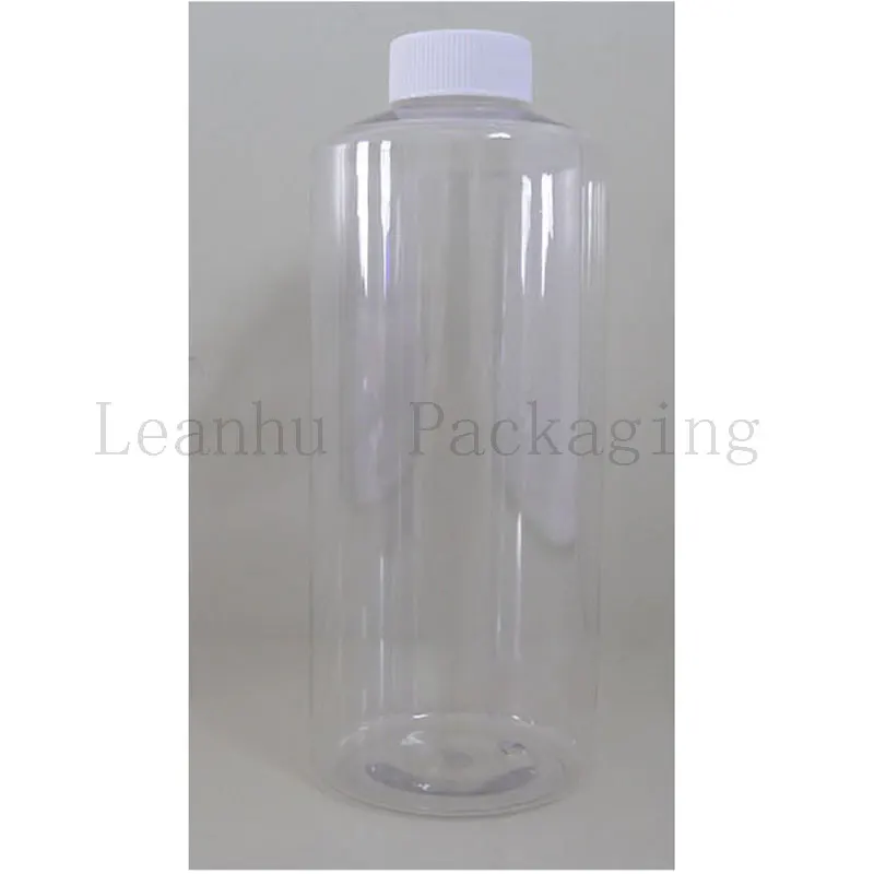 Круглая ПЭТ пластиковая Косметическая упаковочная бутылка с пластиковой
