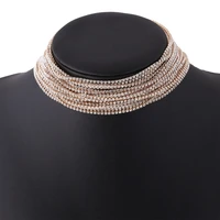 bk fashion new alloy chain choker statement necklace for women