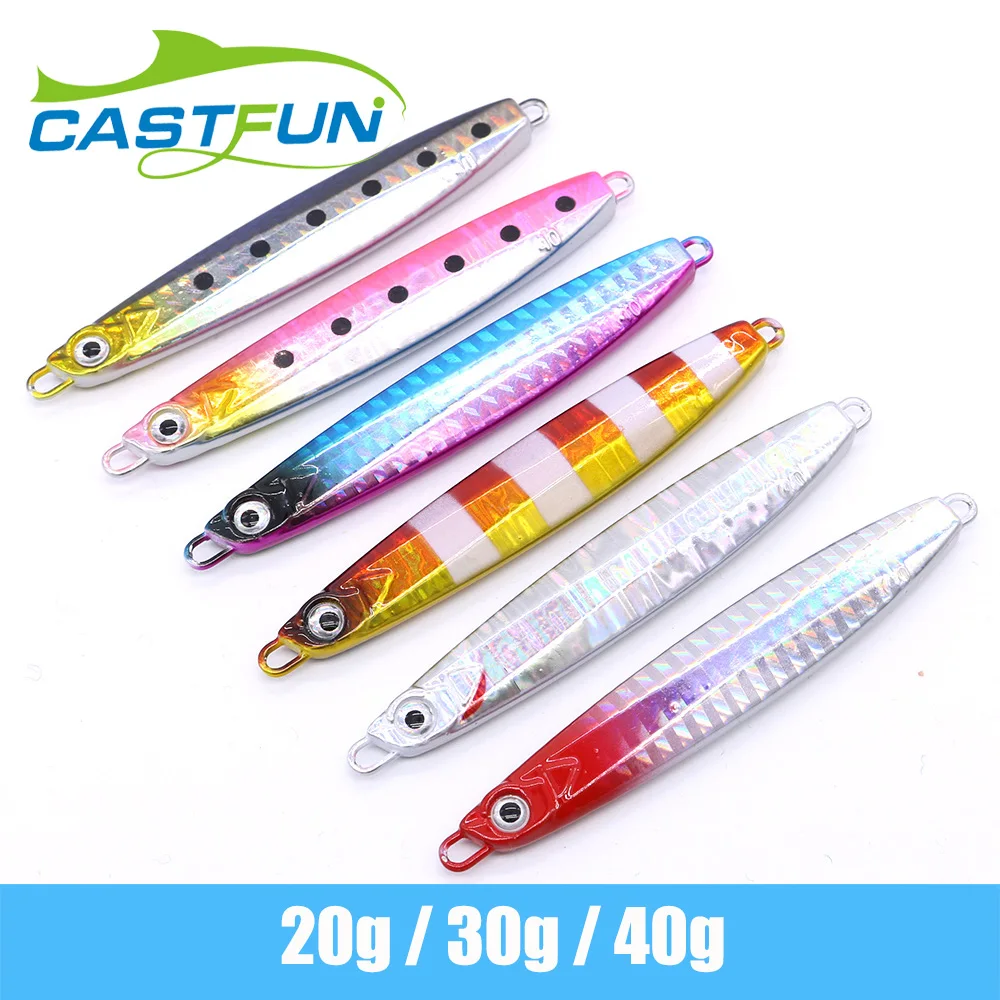 

Castfun 20g 30g 40g Colt Sniper Casting Jigs Shore Casting Slim Metal Jig Lure Micro jig Artificial Bait For Summer Fishing