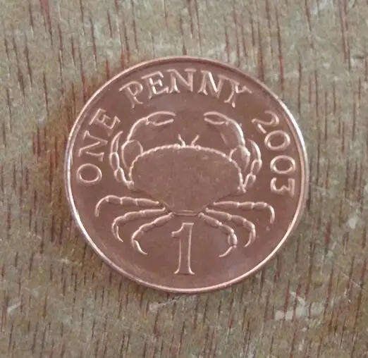 Гернси 1 Penny Монета Содружества Страна Монеты Коллекция World 100% реального и монеты