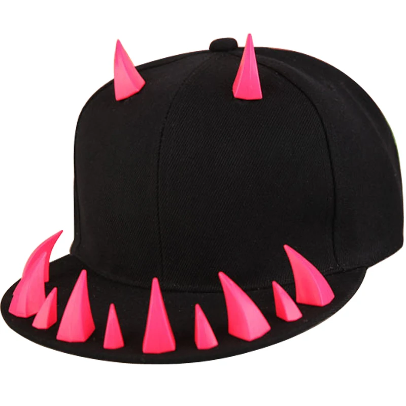Новинка бык рога Snapback кепки s мужские Панк бейсболки s женские Панк Рога кепки хип-хоп бейсболки для мужчин и женщин Мода