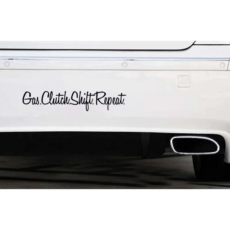 

YJZT 15.8CM*3.1CM Gas Clutch Shift Repeat Car Sticker Vinyl Decals Black Silver C10-01120