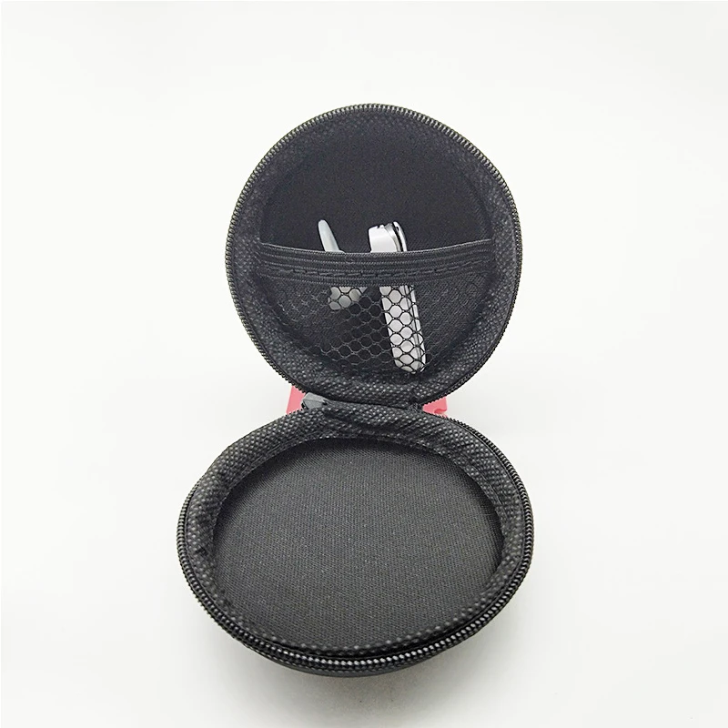 Portable Case for Headphones Mini Zippered Round Storage Hard Bag Headset Box Earphone SD TF Cards Bags | Электроника