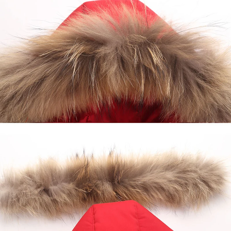 HH/детские куртки утепленное пуховое пальто меховая парка для маленьких девочек и