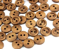 500pcs 11mm dark brown round wooden buttons wood button for diy scrapbooking mini dark brown wood buttons 2 holes edged beads