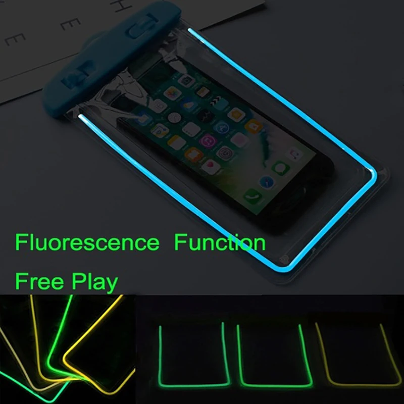 Водонепроницаемый чехол для плавания + ремешок светящаяся подводная съемка всех