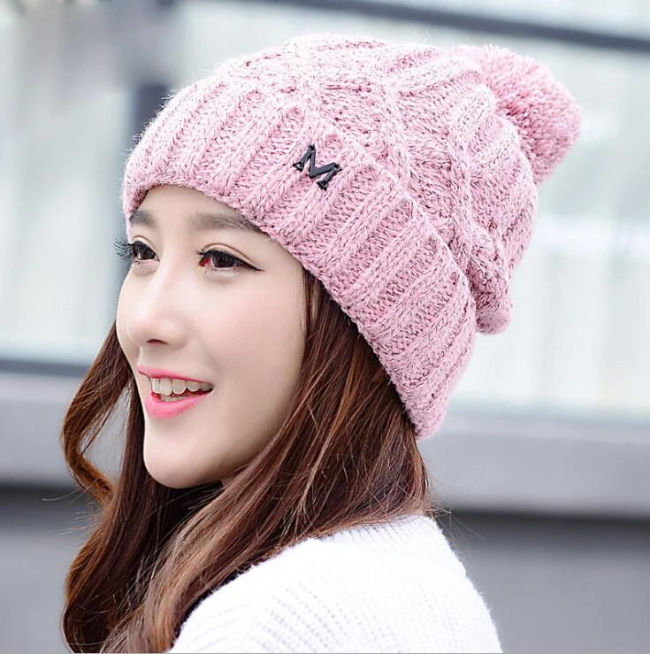 Новая женская зимняя шапка вязаная теплая флисовые шляпы женские шапки зимние