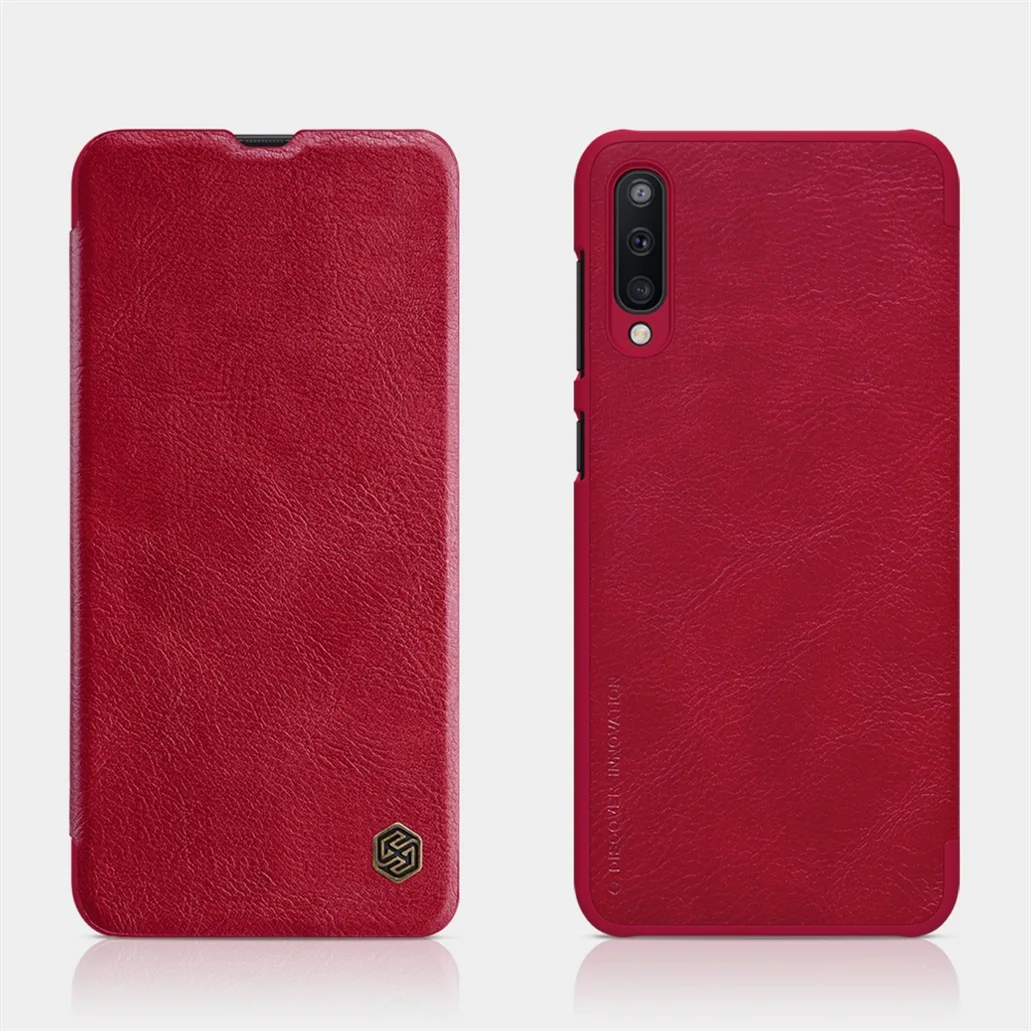 Для samsung Galaxy A50 A50S A10 A20 A30 A30S A40 A60 A70 M40 откидной Чехол Nillkin Qin кожаный откидной Чехол с отделением для карт чехлы для телефонов